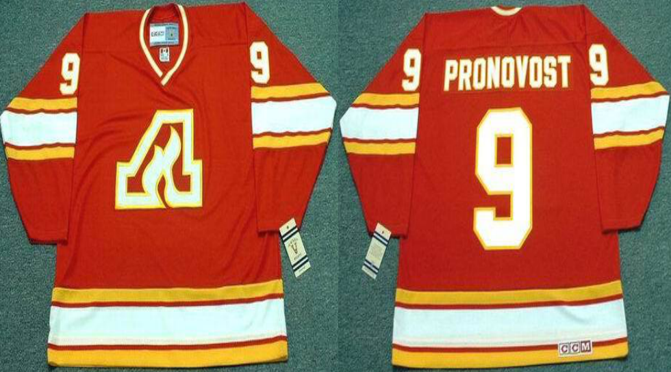 2019 Men Calgary Flames #9 Pronovost red CCM NHL jerseys